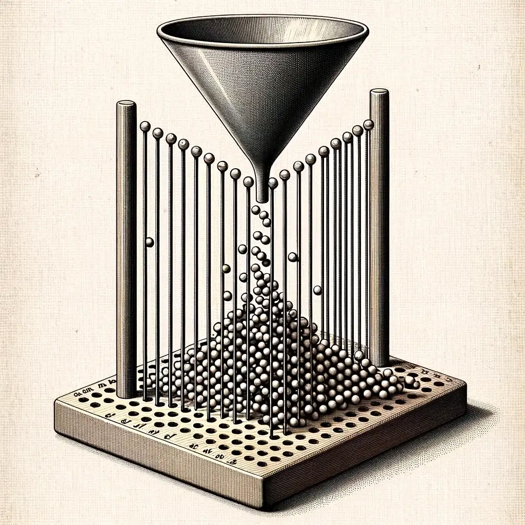 Physisches Galton Brett